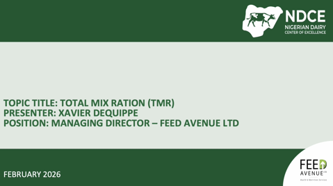 Total Mix Ration (TMR)