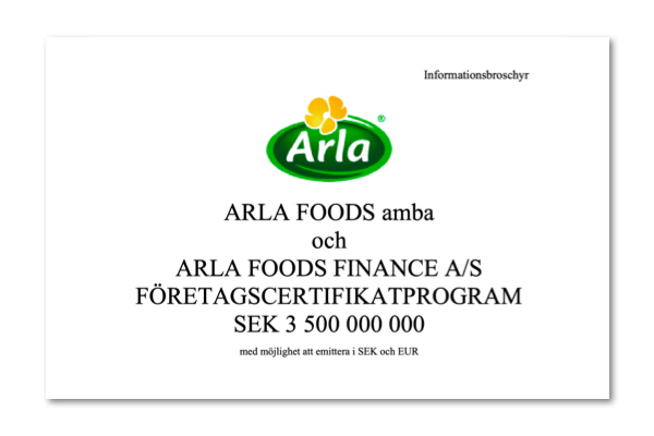 Commercial Paper programme SEK 3.5 billion