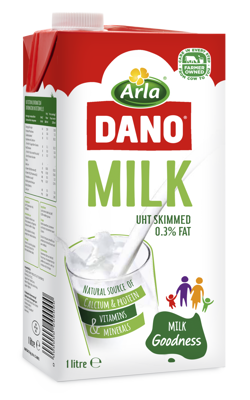 Arla Dano® Skimmed UHT Milk (0.5%) 1 L